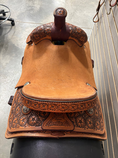 Trent Ward 14.5" Platinum Calf Rope Saddle