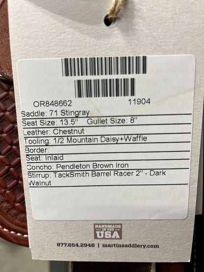 Used.  Martin Stingray 13.5" Barrel Saddle #11904
