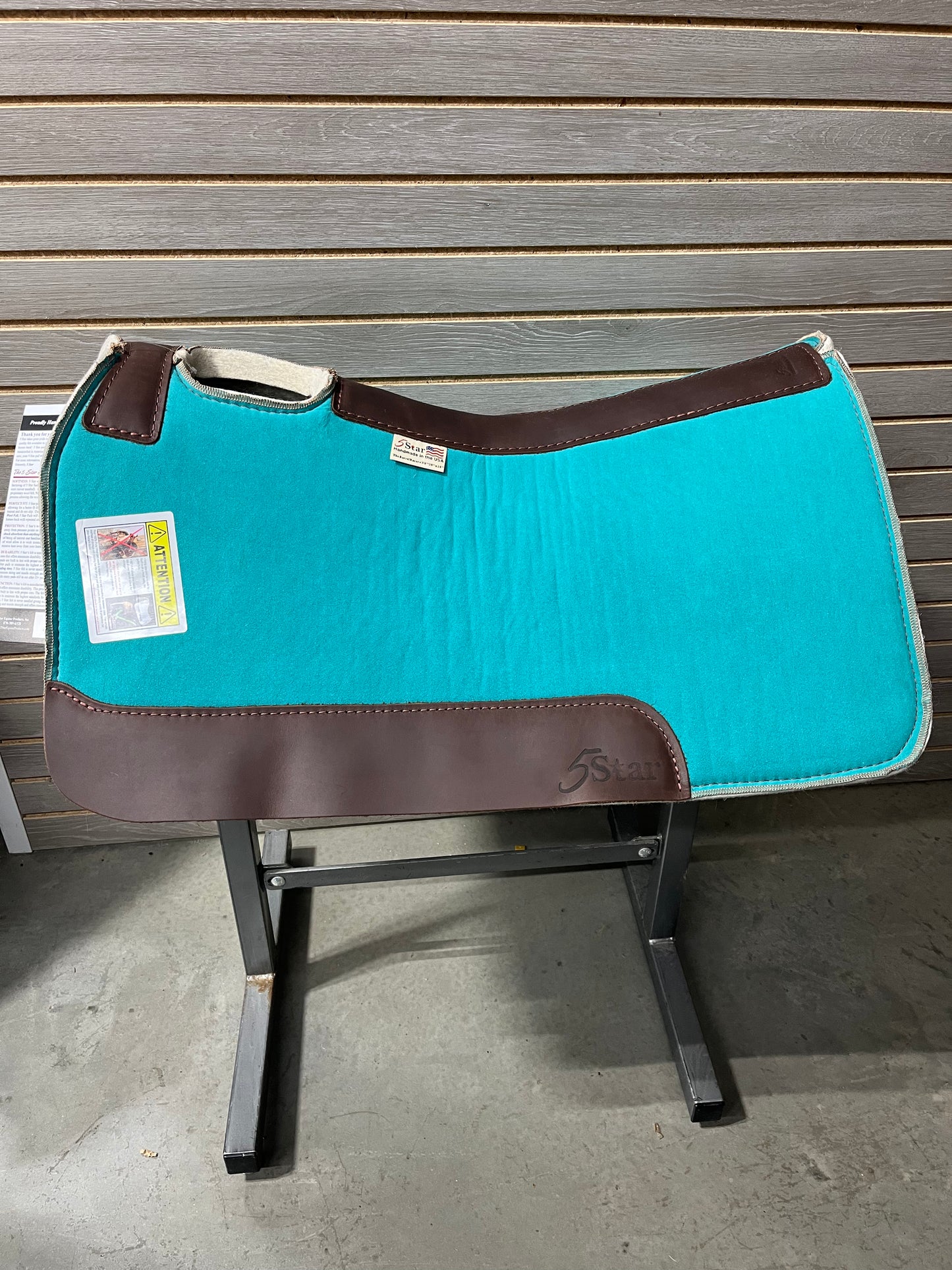 5 Star Brilliant Teal Suede Signature Top Saddle Pad