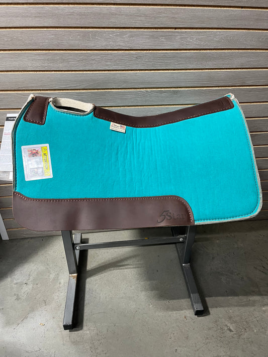 5 Star Brilliant Teal Suede Signature Top Saddle Pad