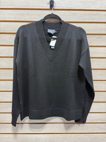 Pendleton Women's Black Merino V-neck Sweater