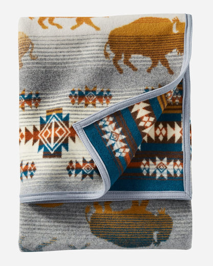 Pendleton Prairie Rush Hour Wool Throw Blanket