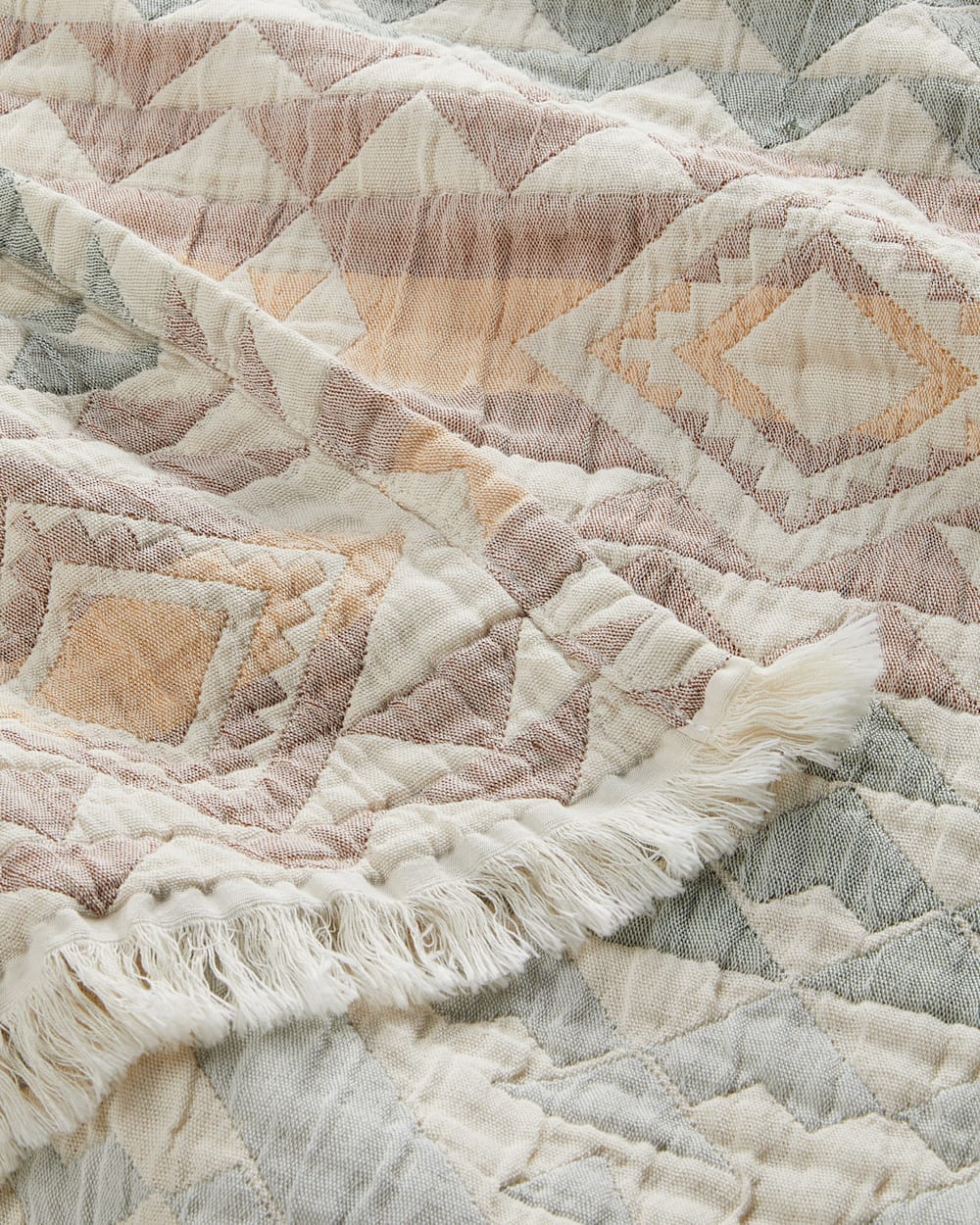 Pendleton Organic Cotton Fringed Throw Blanket