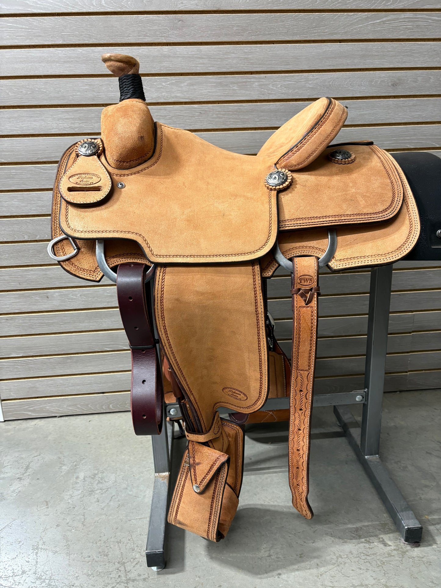 Trent Ward 13.5" Platinum Calf Roper Saddle