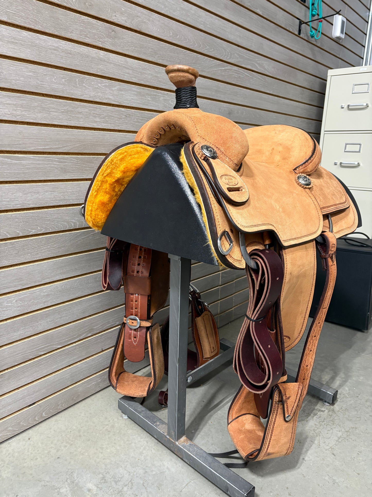 Trent Ward 13.5" Platinum Calf Roper Saddle