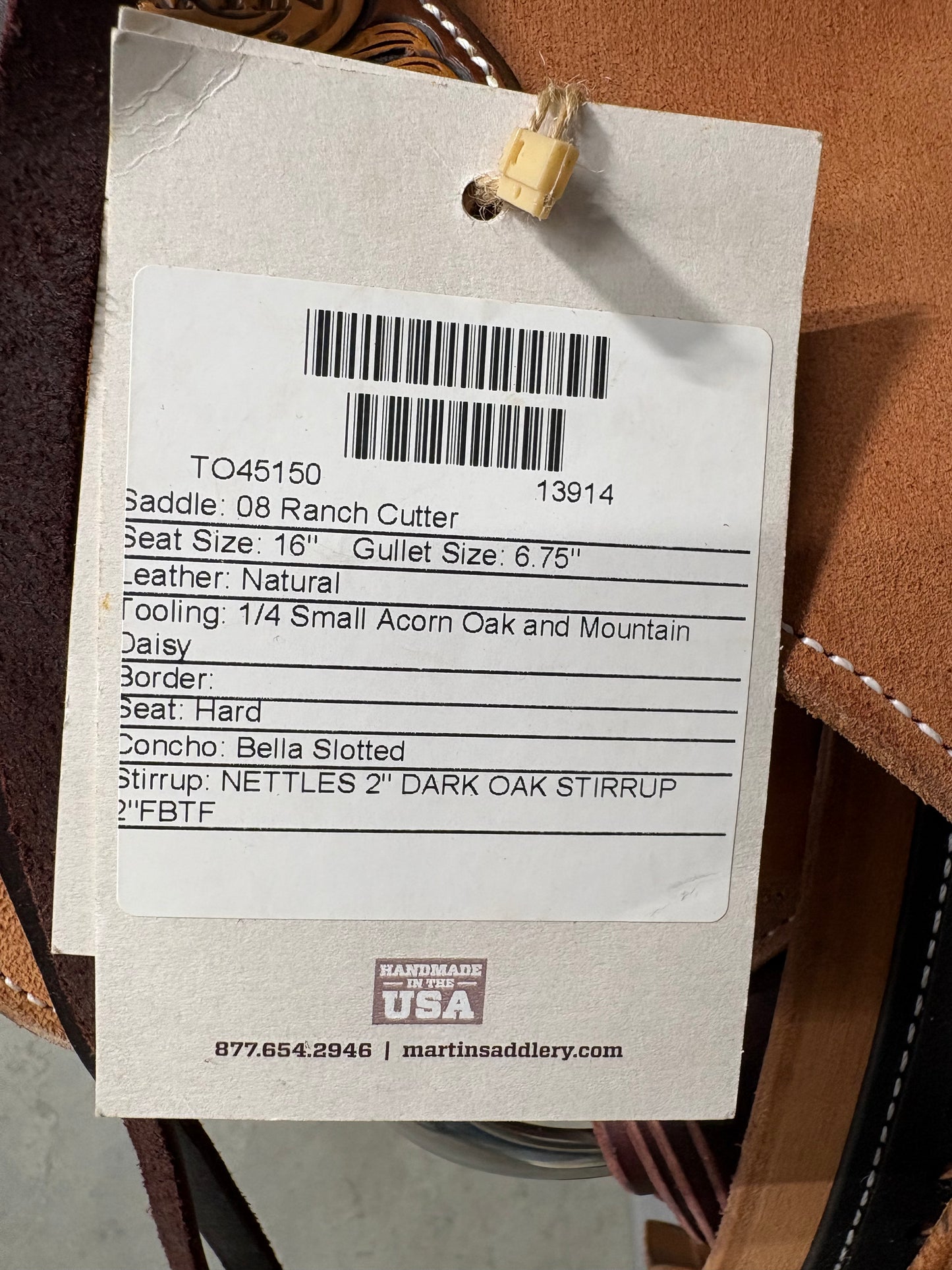 Martin 16" Ranch Cutter Saddle #13914