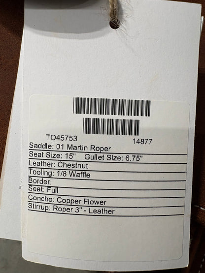 Martin 15" Team Roper Saddle #14877