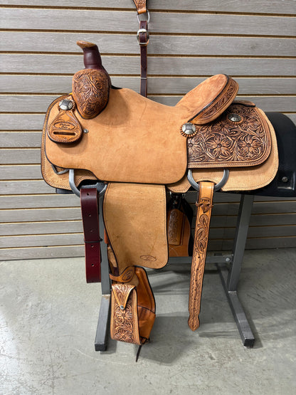 Trent Ward 14" Platinum Calf Rope Saddle