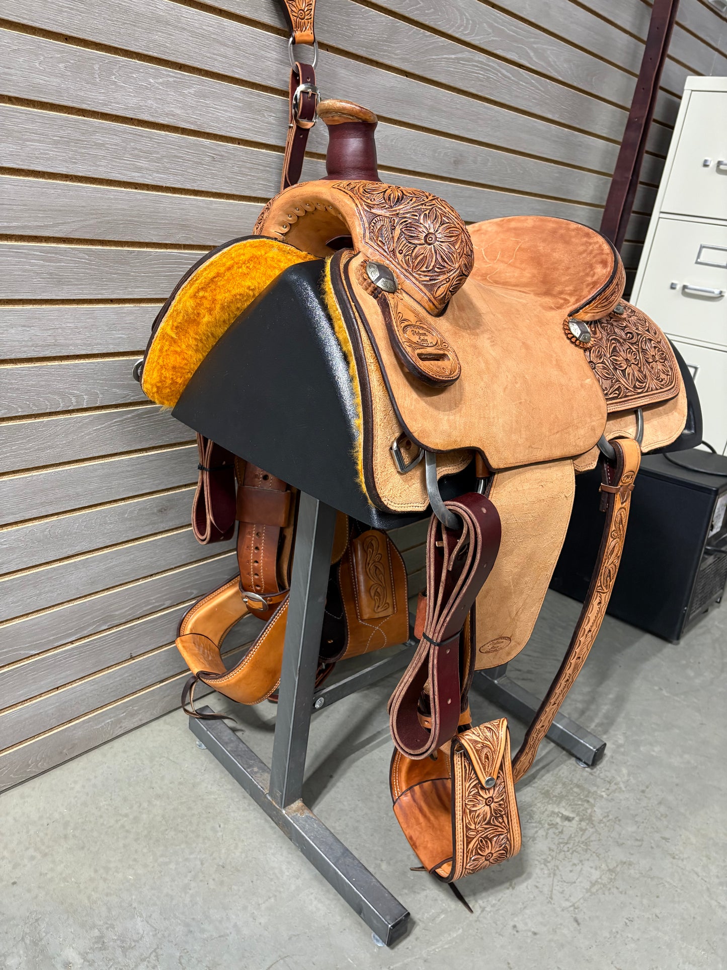 Trent Ward 14" Platinum Calf Rope Saddle
