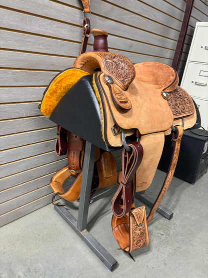Trent Ward 14" Platinum Calf Rope Saddle