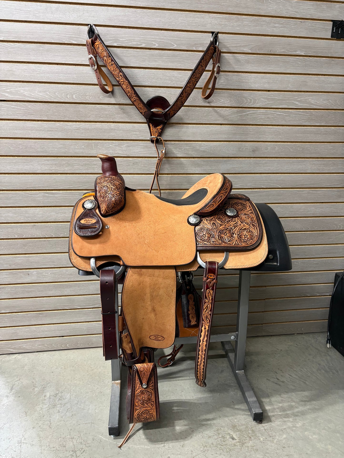 Trent Ward 14.5" Platinum Calf Rope Saddle