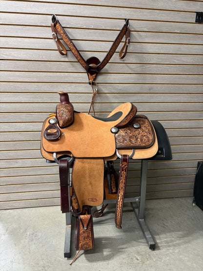 Trent Ward 14.5" Platinum Calf Rope Saddle