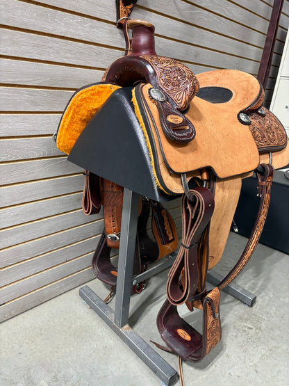 Trent Ward 14.5" Platinum Calf Rope Saddle
