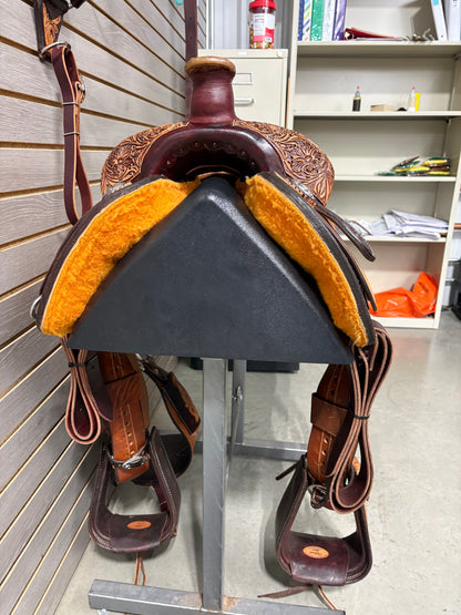 Trent Ward 14.5" Platinum Calf Rope Saddle