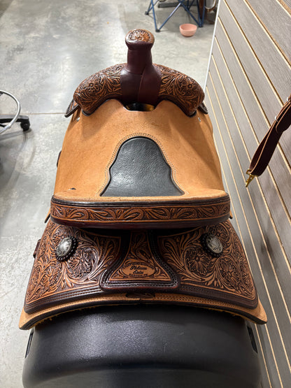 Trent Ward 14.5" Platinum Calf Rope Saddle
