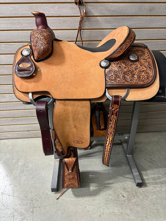 Trent Ward 14.5" Platinum Calf Rope Saddle