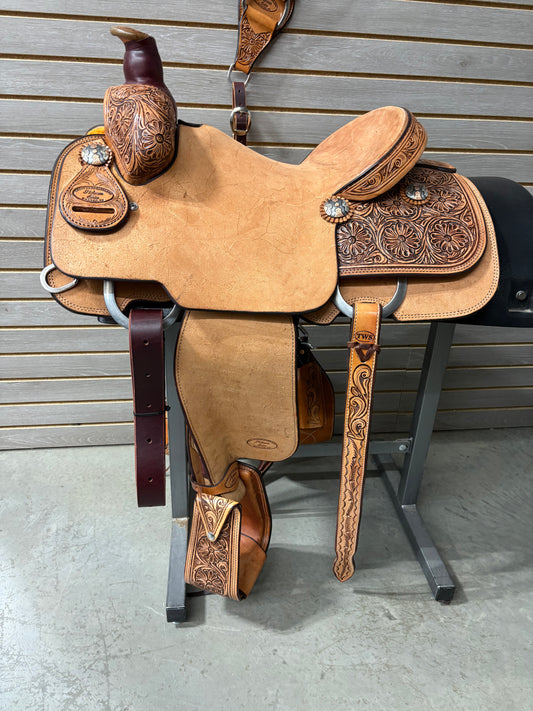 Trent Ward 14.5" Platinum Calf Rope Saddle