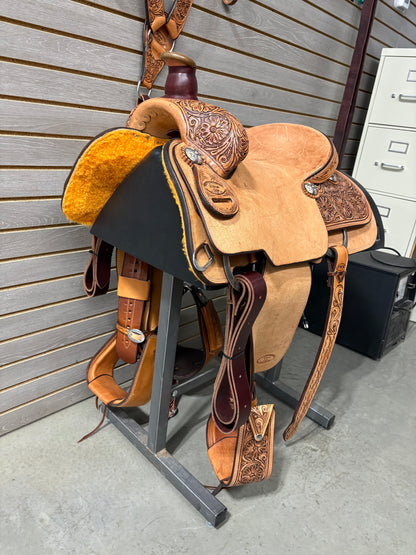 Trent Ward 14.5" Platinum Calf Rope Saddle