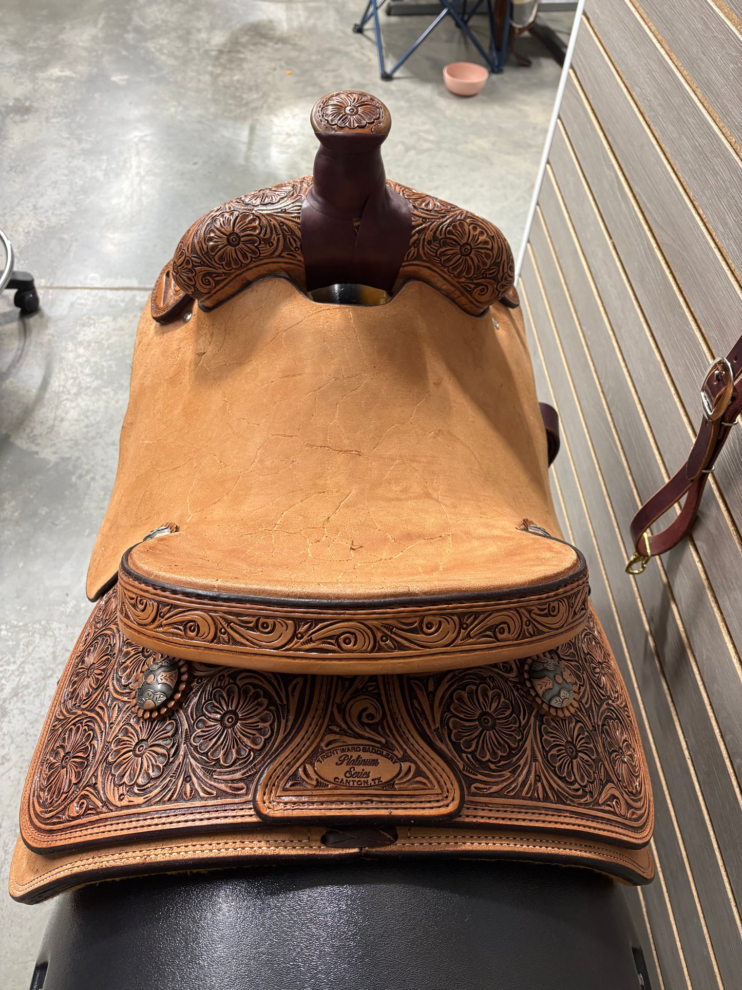 Trent Ward 14.5" Platinum Calf Rope Saddle