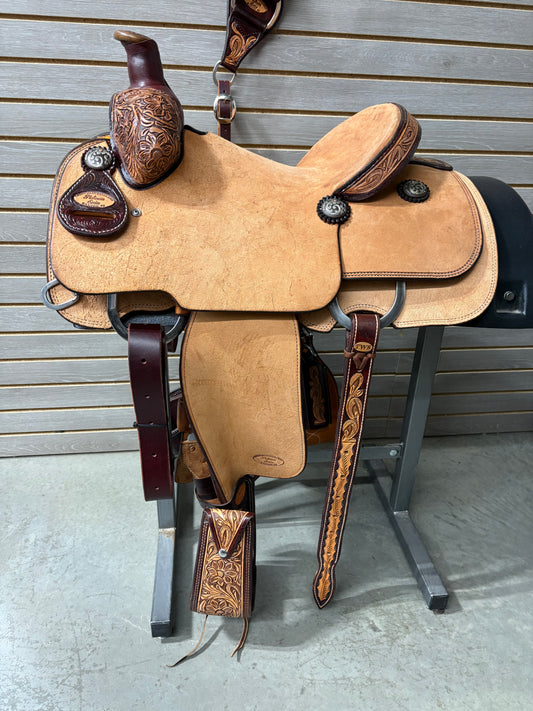 Trent Ward 13.5" Platinum Calf Rope Saddle