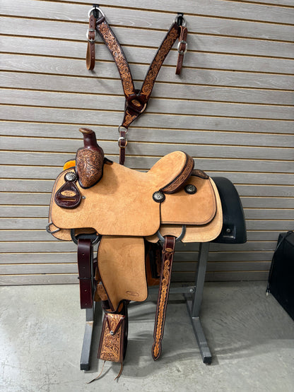 Trent Ward 13.5" Platinum Calf Rope Saddle