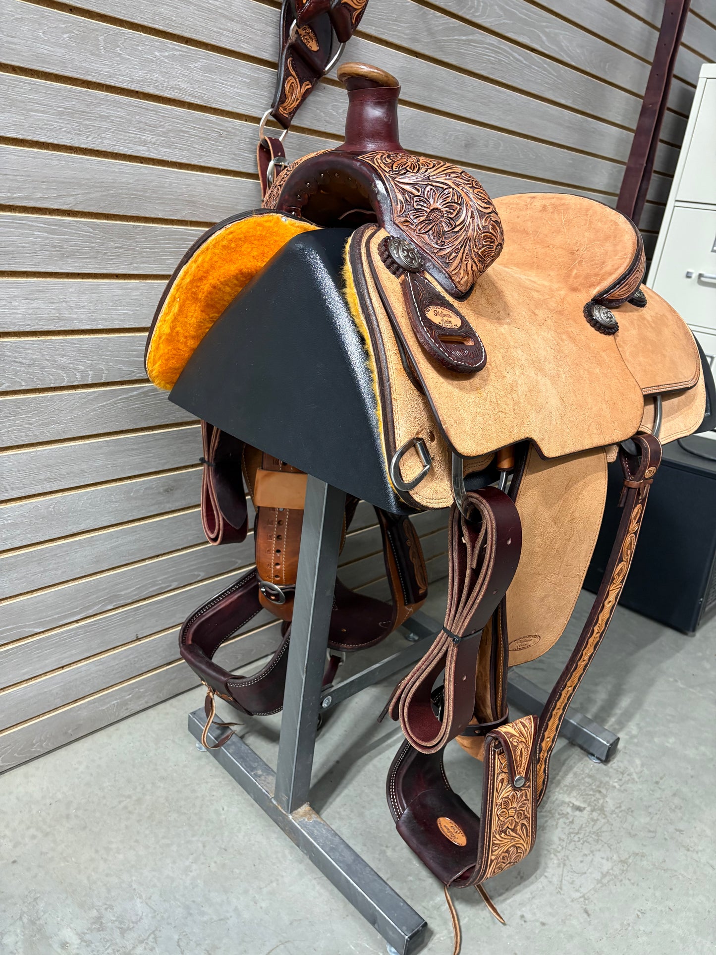 Trent Ward 13.5" Platinum Calf Rope Saddle