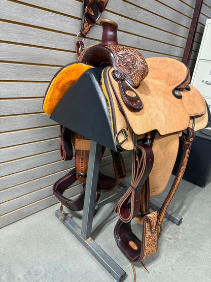 Trent Ward 13.5" Platinum Calf Rope Saddle