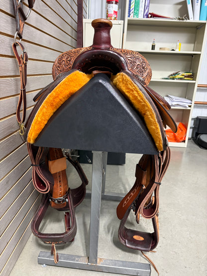 Trent Ward 13.5" Platinum Calf Rope Saddle
