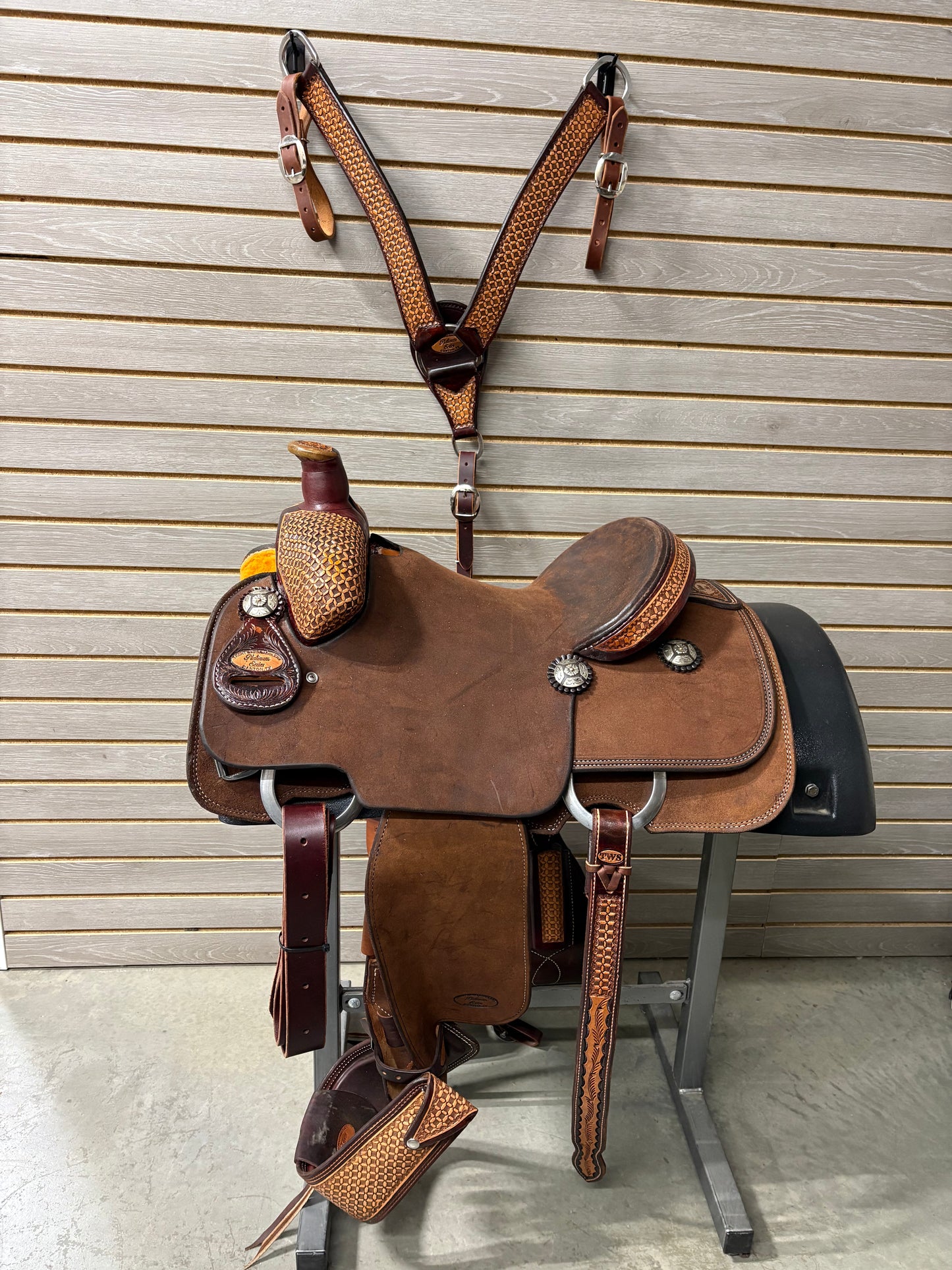 Trent Ward 14" Platinum Calf Rope Saddle