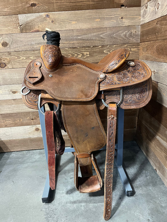 Used. 14" Circle Y Rope Saddle
