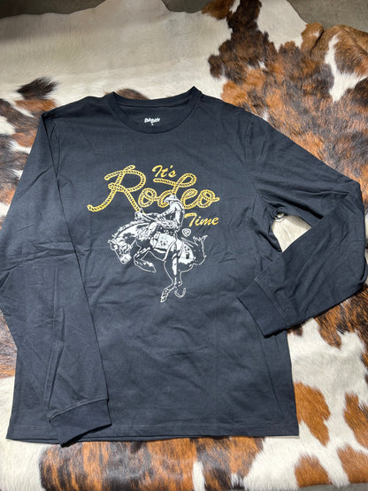 Rock & Roll Women's Black 'It's Rodeo Time' Long Sleeve T-Shirt