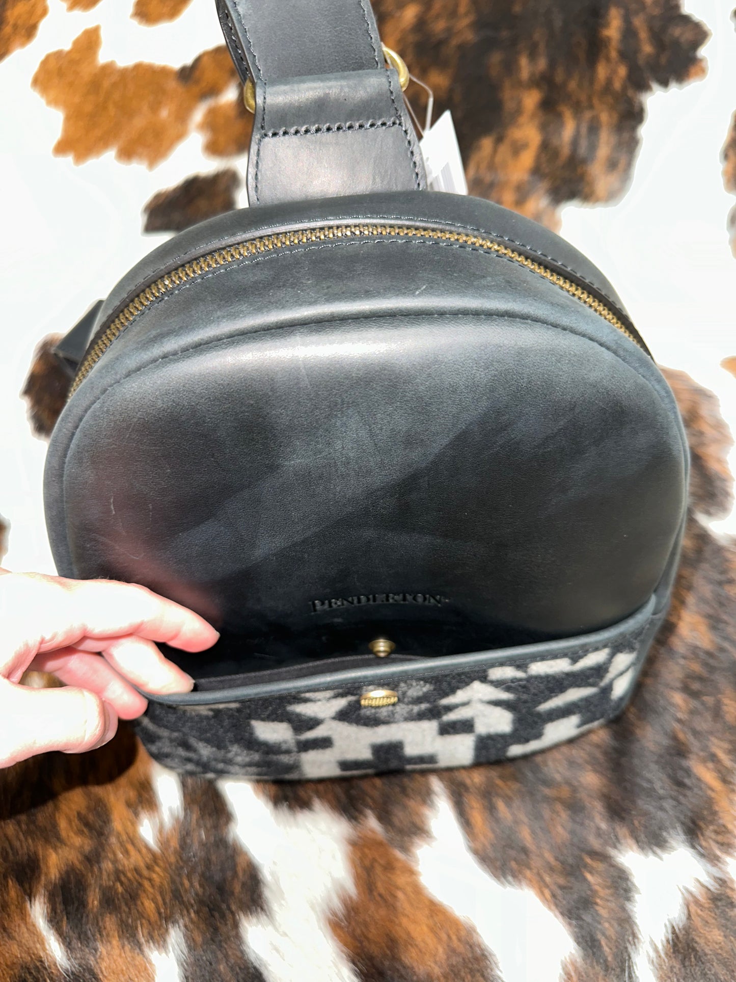 Pendleton Blue Ridge Black Mini Sling Backpack