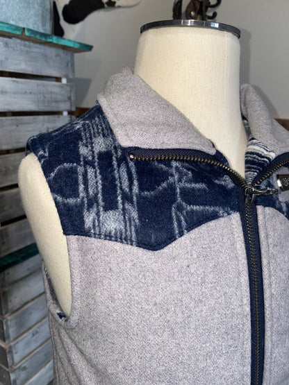 Cinch Boy's Navy Aztec Wooly Vest