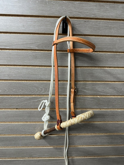 Jerry Beagley Bosal with Headstall and Cotton Reins