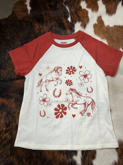 Rock & Roll Girl's Raglan Sleeve T-Shirt