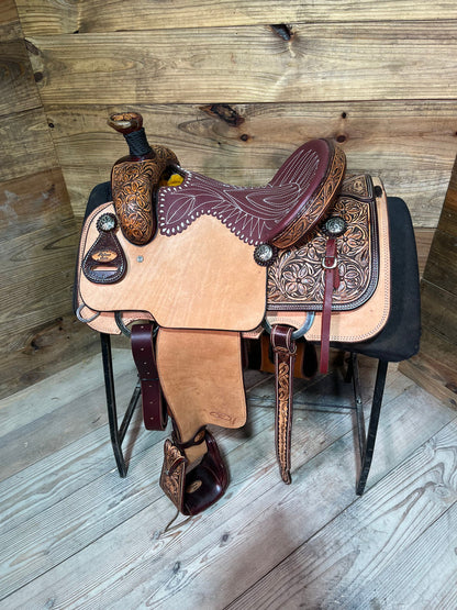 Trent Ward 14" Platinum Roper Saddle