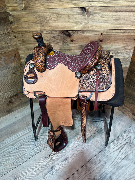 Trent Ward 14" Platinum Roper Saddle