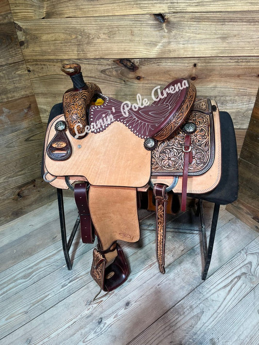 Trent Ward 14" Platinum Roper Saddle