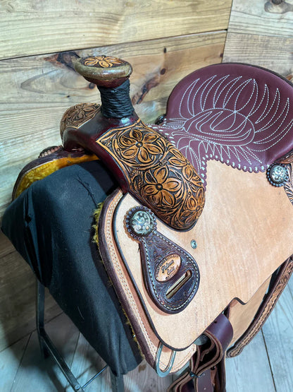 Trent Ward 14" Platinum Roper Saddle