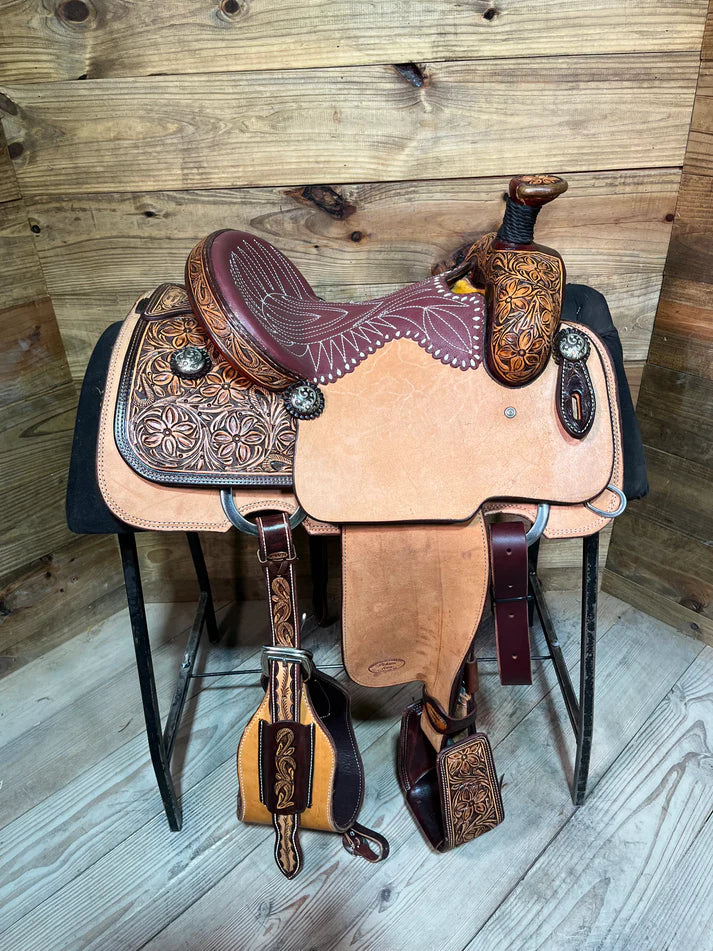 Trent Ward 14" Platinum Roper Saddle