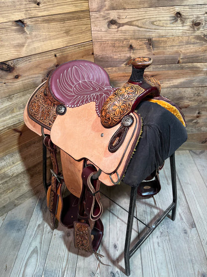 Trent Ward 14" Platinum Roper Saddle