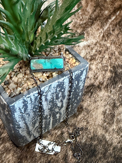 Navajo Handmade Kingman Turquoise Necklace