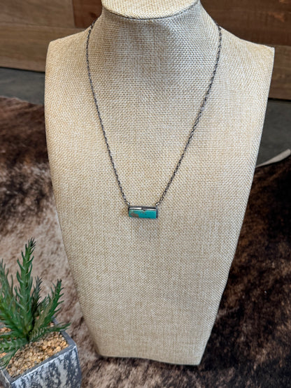 Navajo Handmade Kingman Turquoise Necklace