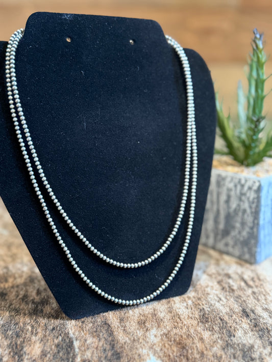 3mm Sterling Silver Navajo Pearls