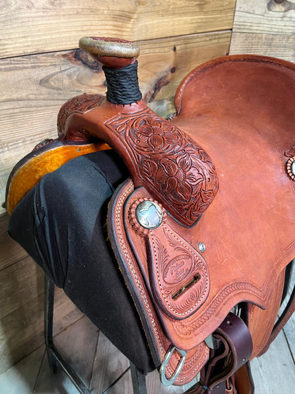 Trent Ward 15" Platinum Roper Saddle