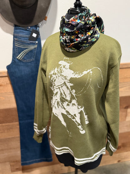 RCC Women's Olive Wild West Sweater