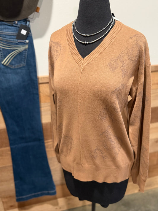 RCC Women's Brown Saddle Up Sweater