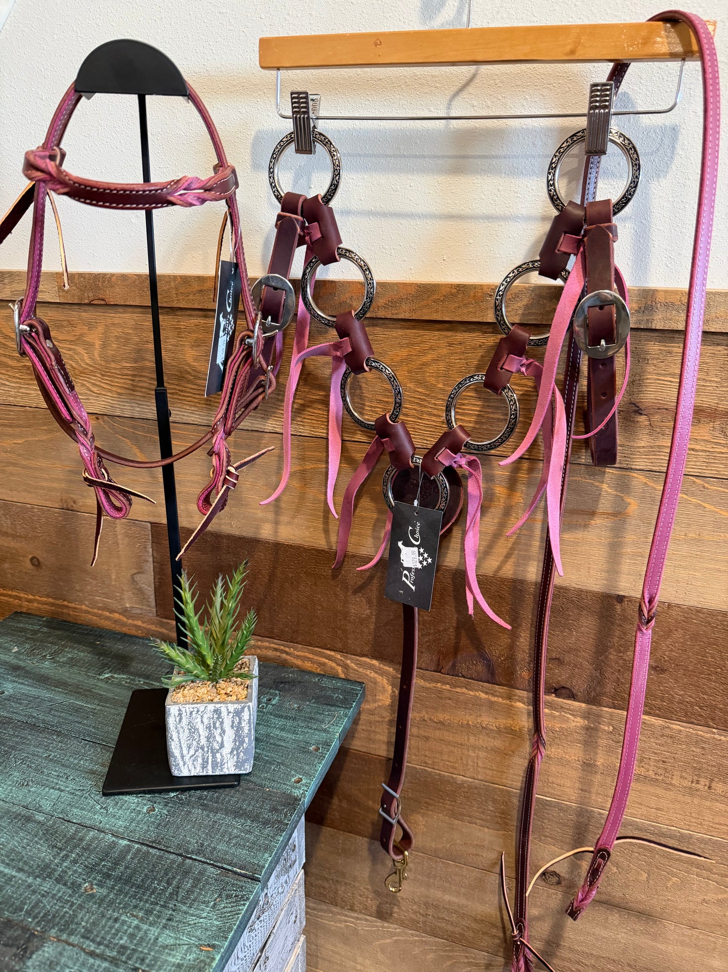 Professional's Choice Pony Tack Set- Orchid/Burgundy