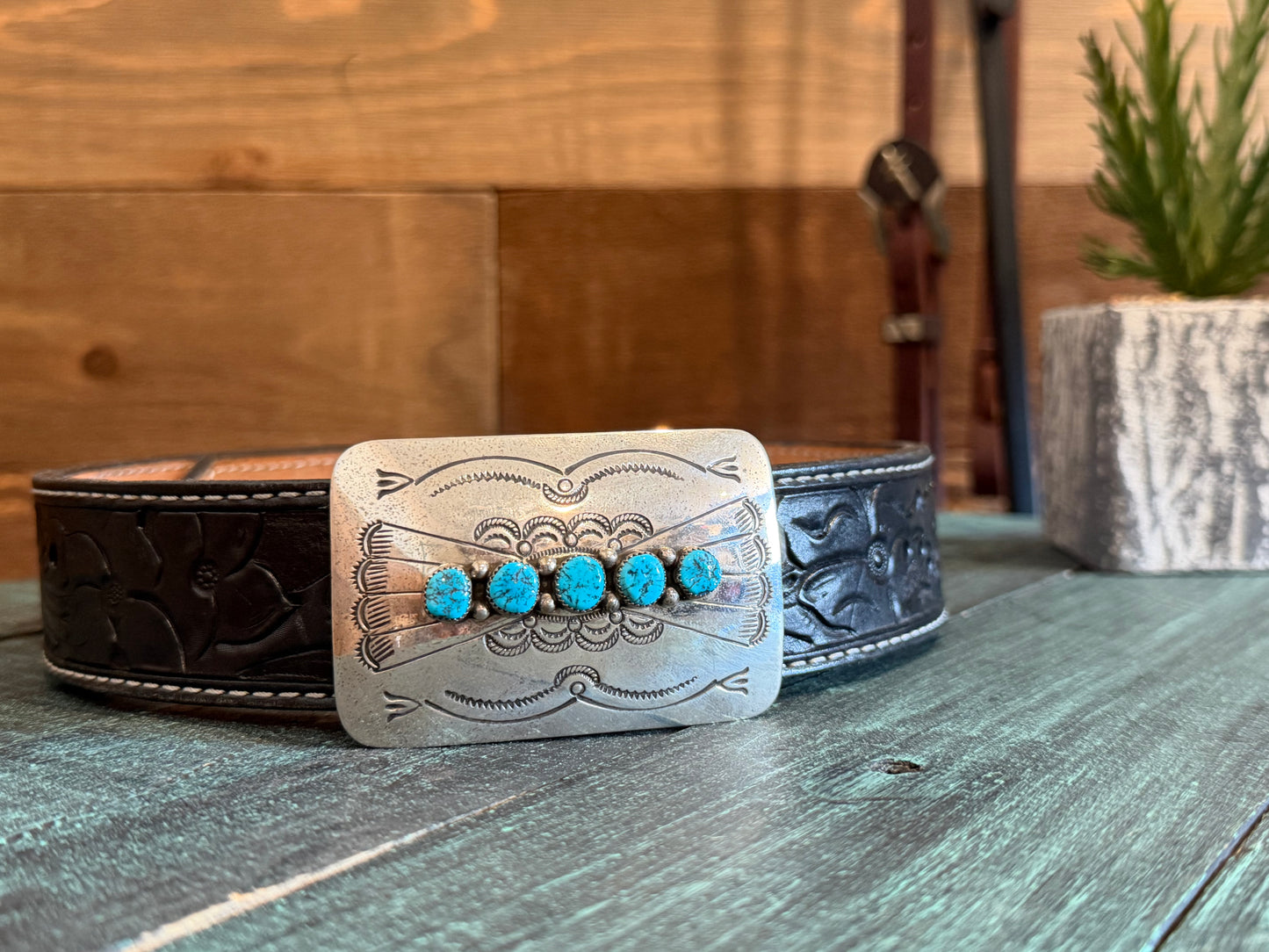 Kingman Turquoise Buckle - Joann Begay