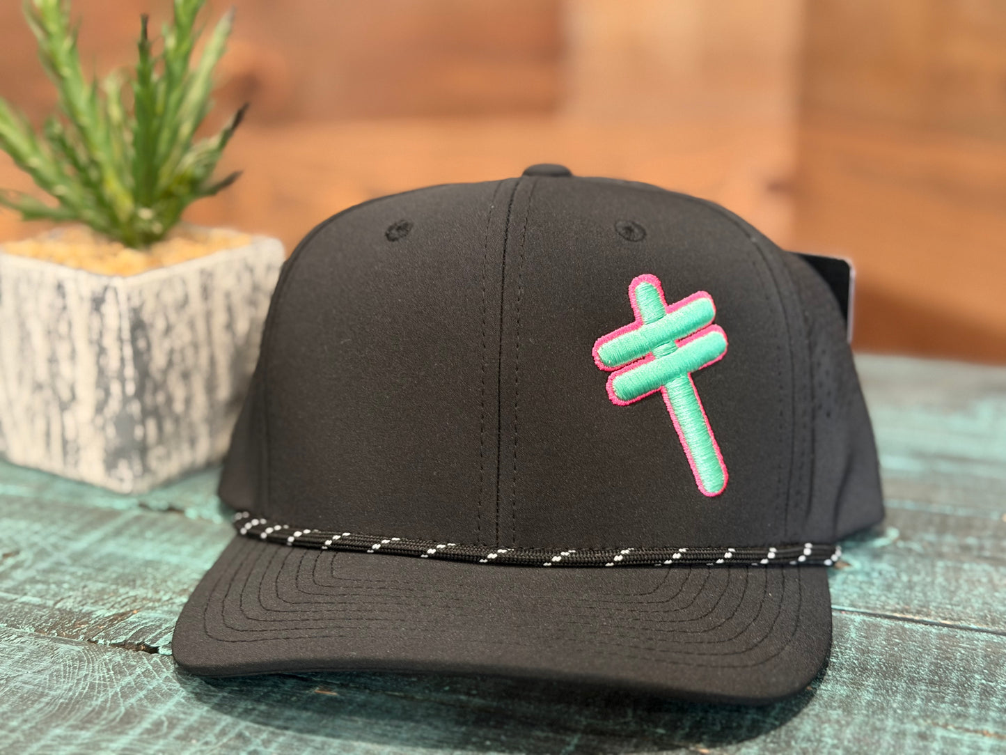 Leanin' Pole Neon 3D Puff Caps